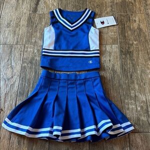 Champion Blue cheerleader cheer uniform outfit YXS